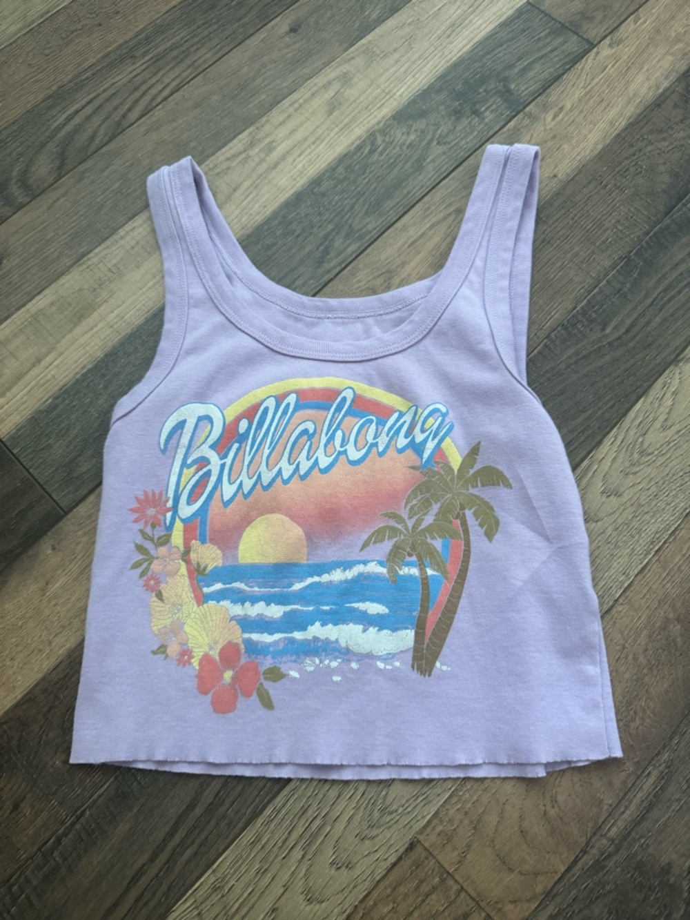 Billabong Lavender Sunset Graphic Tank Top